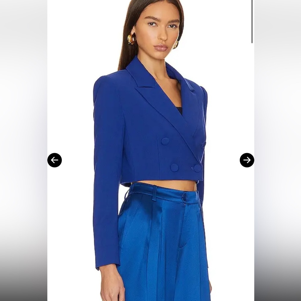 CAMI NYC Blue Sleek Cropped Blazer - Picture 5 of 8